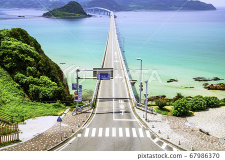 A beautiful scenic spot in Yamaguchi Prefecture, beautiful Tsunoshima Ohashi A beautiful scenic spot in Yamaguchi Prefecture, beautiful Tsunoshima Ohashi 67986370