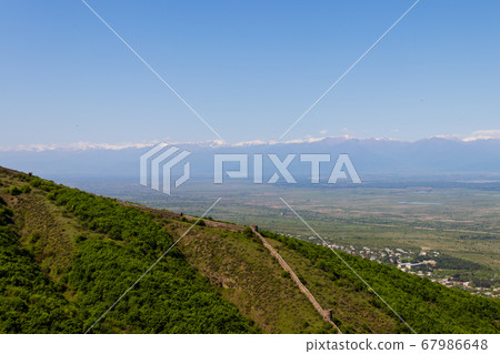 View on Alazani valley and old city wall View on Alazani valley and old city wall 67986648