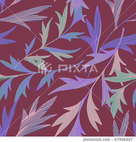 Vector botanical seamless pattern - Stock Illustration [67986887] - PIXTA