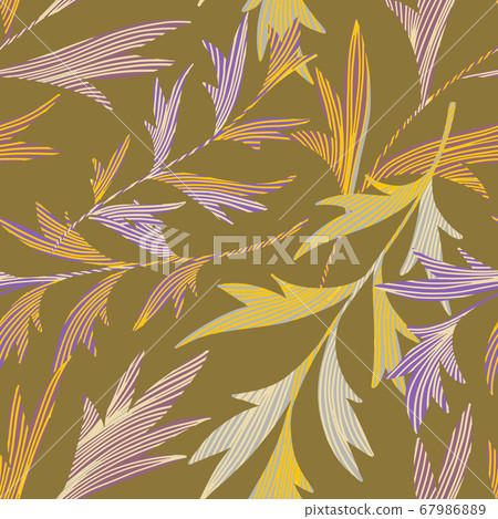 Vector botanical seamless pattern - Stock Illustration [67986889] - PIXTA