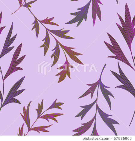 Vector Botanical Seamless Pattern - Stock Illustration [67986903] - PIXTA