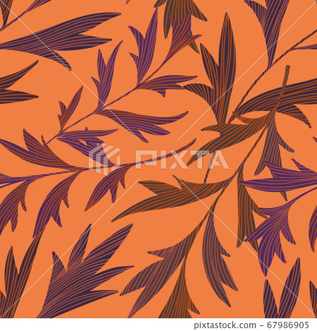 Vector botanical seamless pattern - Stock Illustration [67986905] - PIXTA