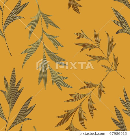 Vector botanical seamless pattern - Stock Illustration [67986913] - PIXTA