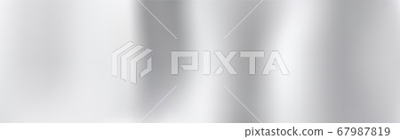 Texture panorama of silver metal with reflection 67987819