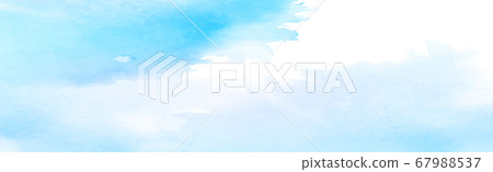 Realistic blue watercolor panoramic texture on Realistic blue watercolor panoramic texture on 67988537