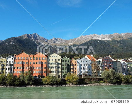 Innsbruck mountains and cityscape 67989529