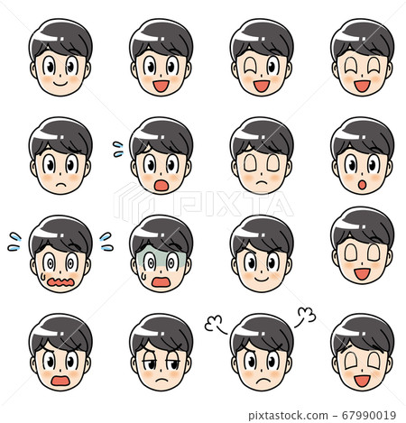 Men's various facial expressions 67990019