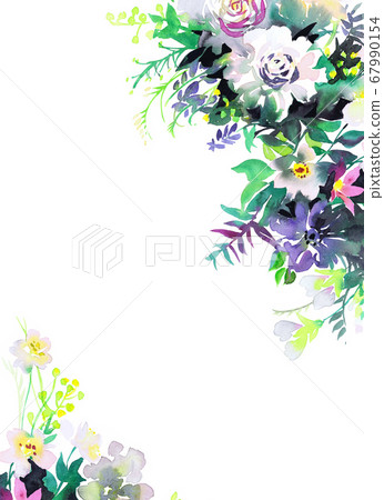 Floral card frame 67990154