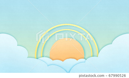 Three-dimensional cute sunrise illustration,... - Stock Illustration  [67990526] - PIXTA