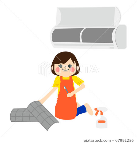 Woman doing housework 67991286