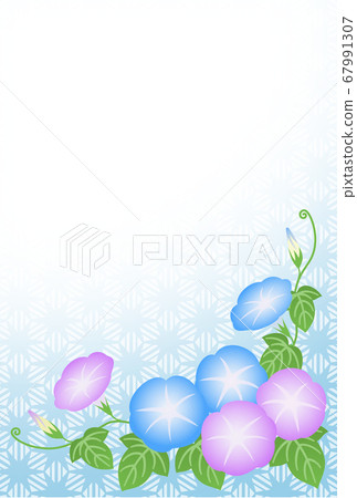 Asagao postcard template Asagao postcard template 67991307