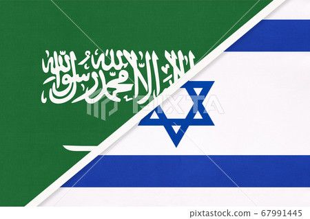 Saudi Arabia and Israel, symbol of national flags Saudi Arabia and Israel, symbol of national flags 67991445