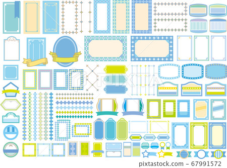 Useable pop decoration frame set blue 67991572