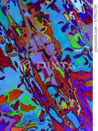Abstract blue-green background covered with a texture of bright colored randomly scattered spots and blots Abstract blue-green background covered with a texture of bright colored randomly scattered spots and blots 67992190