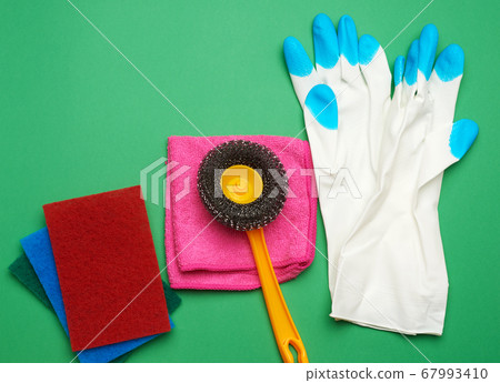 white rubber gloves for cleaning, multi-colored 67993410