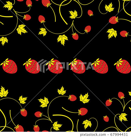 Seamless pattern with strawberries in Russian Seamless pattern with strawberries in Russian 67994431