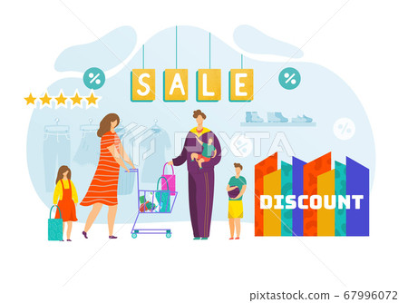 Buy Less Cartoon Family at shop sale, cartoon discount vector... - Stock Illustration ...