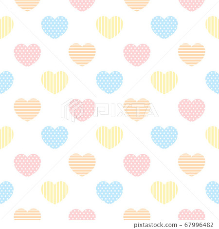 Abstract heart seamless pattern background - Stock Illustration ...