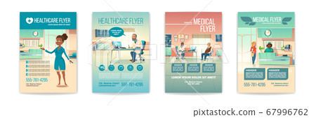 Medical flyers set. Health care service posters Medical flyers set. Health care service posters 67996762