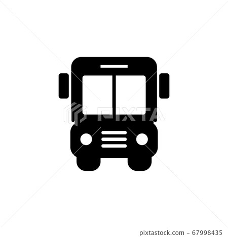 Bus icon. Simple sign, logo. Bus sign. Transport image. Public Navigation symbol for info graphics, websites and print media. style image. Editable stroke. Vector 67998435