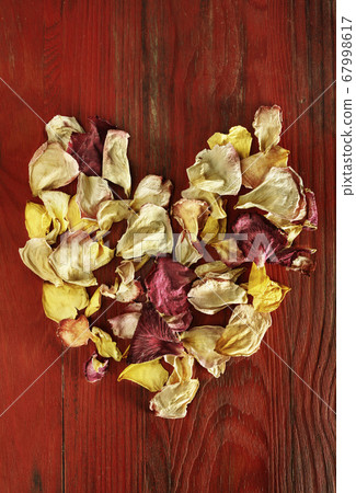 Heart shape on red background 67998617