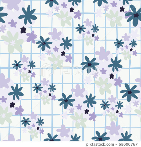 Hand drawn seamless doodle pattern with botanic Hand drawn seamless doodle pattern with botanic 68000767