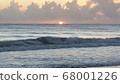 Morning sunrise on the african beach 68001226