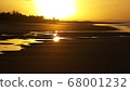 Sunset on the beach of mozambique 68001232