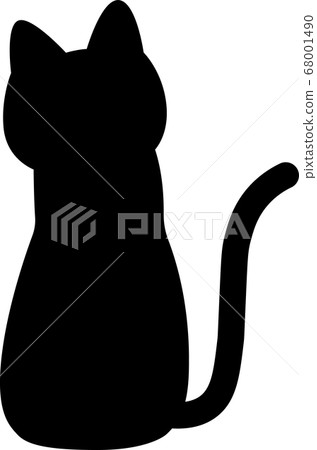 Sitting cat silhouette Sitting cat silhouette 68001490