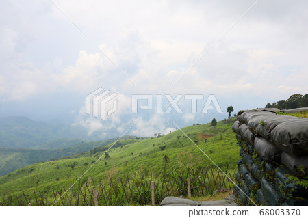 view of landscape is green grass on nature view of landscape is green grass on nature 68003370
