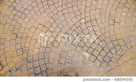 Stamped concrete pavement outdoor, mimics cobblestones pattern 68004393