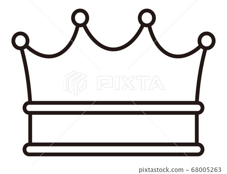 皇冠黑白 插圖素材 圖庫
