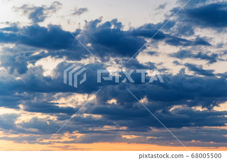 Heavenly blue sunrise with beautiful clouds over the sky 68005500