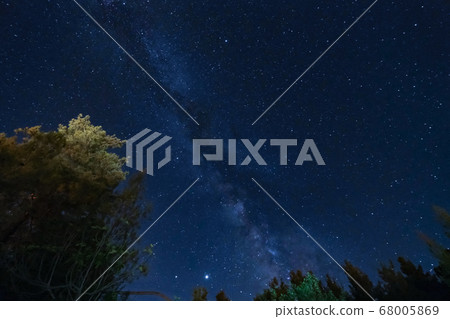 Milky Way over the Forest at the Troodos mountains Milky Way over the Forest at the Troodos mountains 68005869