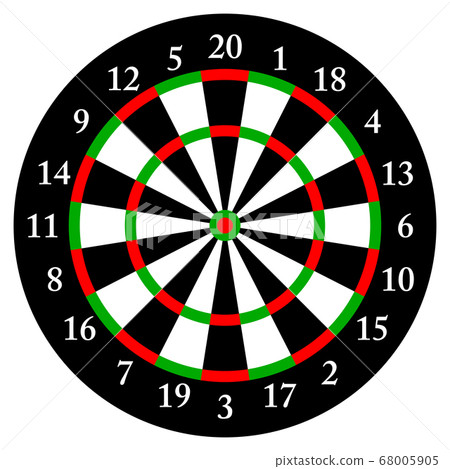 Darts. Target for darts. Isolated object. White background.Vector 68005905