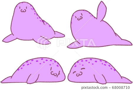 4 pastel seals (purple) 4 pastel seals (purple) 68008710