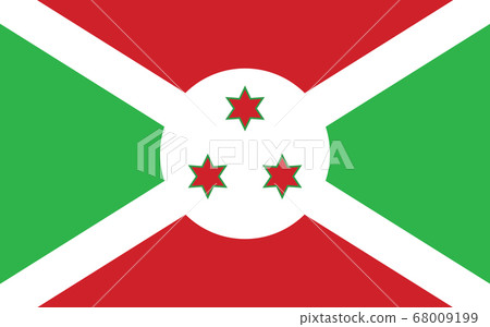 Burundi flag vector graphic. Rectangle Burundian 68009199