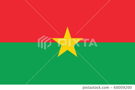 Burkina Faso flag vector graphic. Rectangle Burkina Faso flag vector graphic. Rectangle 68009200