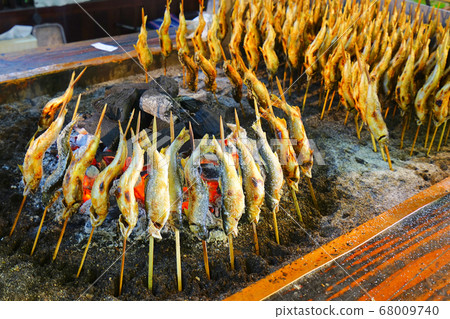 Grilled rock fish, Yutaki, Nikko, Tochigi Prefecture, Japan 68009740