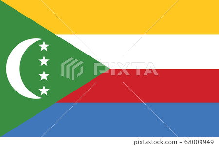 Comoros flag vector graphic. Rectangle Comoran 68009949