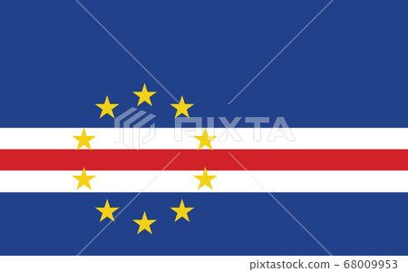 Cape Verde flag vector graphic. Rectangle Cape 68009953