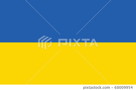 Ukraine flag vector graphic. Rectangle Ukrainian 68009954