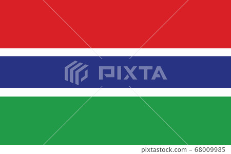 Gambian flag vector graphic. Rectangle Gambia flag 68009985