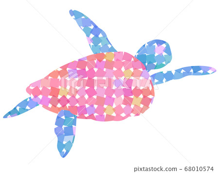 cute pink sea turtle clipart