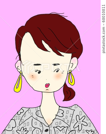 耳環的時尚女人 耳環的時尚女人 68010811