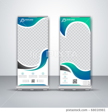 abstract cyan roll up banner business design templates abstract cyan roll up banner business design templates 68010981