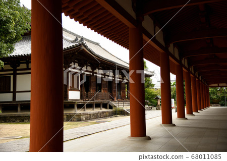 從東走廊俯瞰通人堂的藥師寺 從東走廊俯瞰通人堂的藥師寺 68011085