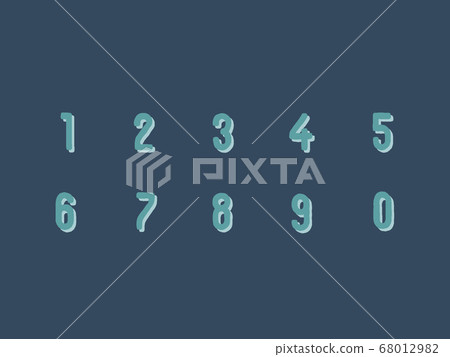 Handwritten numbers 68012982