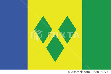 Saint Vincent and the Grenadines flag vector Saint Vincent and the Grenadines flag vector 68013074
