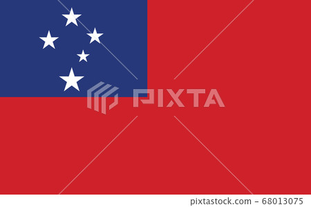 Samoa flag vector graphic. Rectangle Samoan flag Samoa flag vector graphic. Rectangle Samoan flag 68013075